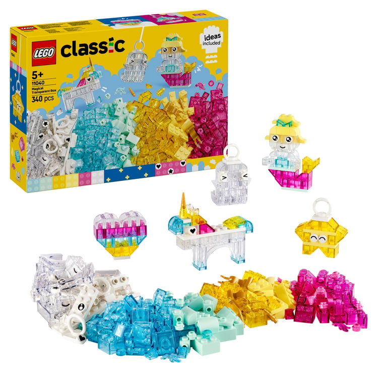 LEGO Classic Magiczny zestaw z przezroczystymi klockami