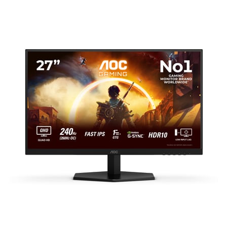 AOC G4 Q27G42ZE monitor komputerowy 68,6 cm (27") 2560 x 1440 px Quad HD LCD Czarny, Czerwony