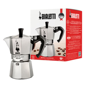 Bialetti Moka Express Mokabryggare 0,3 l Aluminium, Svart
