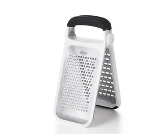 OXO 11216000 Flat Grater Black, Stainless Steel, White