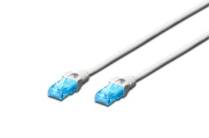 Digitus Patchkabel (Patch Cord) RJ45-RJ45, Kat. 5e, U/UTP, AWG 26/7, PVC, 5 m, weiß