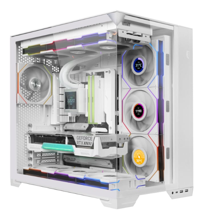 фото Вентилятор Lian Li Uni Fan TL Wireless LCD 120 White (12TLLCD1W1W)