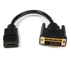 StarTech HDDVIFM8IN Cable Adapter, 0.203 m, HDMI Type A (Standard) to DVI-D, Black