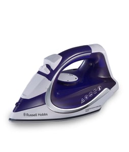 Russell Hobbs 23300-56 strykjärn Strykjärn för torr- och ångstrykning Keramisk stryksula 2400 W Blå, Vit