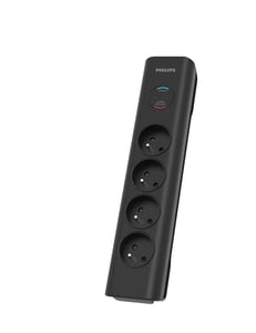 Philips SPN7040BA/60 Überspannungsschutz Schwarz 6 x Netzsteckdose 2 m