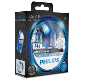 Philips ColorVision Blå H4-bilglödlampa