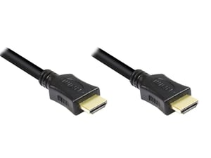 Alcasa 7.5m, 2xHDMI Cable, 7.5 m, HDMI Type A (Standard), Black