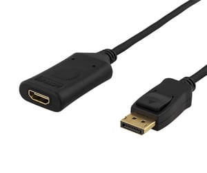 Deltaco DP-HDMI36-K adapter kablowy 1 m DisplayPort HDMI Czarny