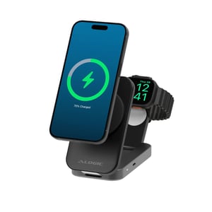 ALOGIC FLIP 2IN1 QI2 Smartphone, Kopfhörer, Smartwatch Schwarz USB Kabelloses Laden Schnellladen Intern