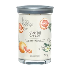 Yankee Candle White Spruce & Grapefruit świeca Cylidner Biały 1 szt.