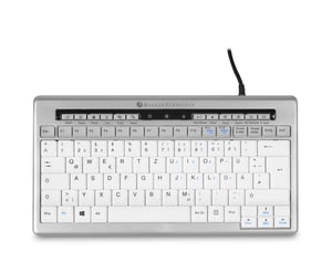 BakkerElkhuizen S-board 840 tangentbord Kontor USB QWERTZ Tyska Ljusgrå, Vit