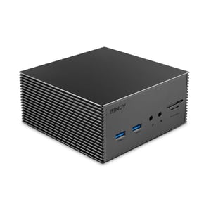 Lindy 43378 Dockingstation, kabelgebunden, USB 3.2 Gen 2 (3.1 Gen 2), Typ C, grau