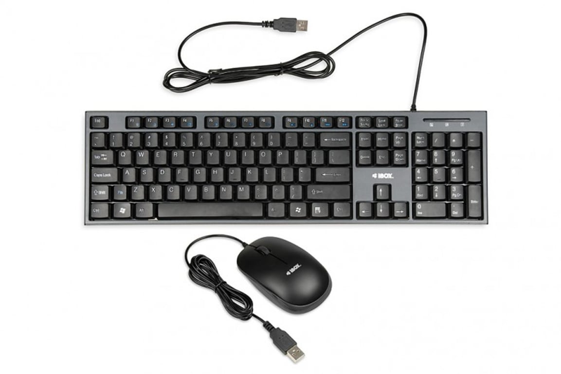iBox IKMS606 klawiatura Dołączona myszka Dom USB QWERTY British English Czarny