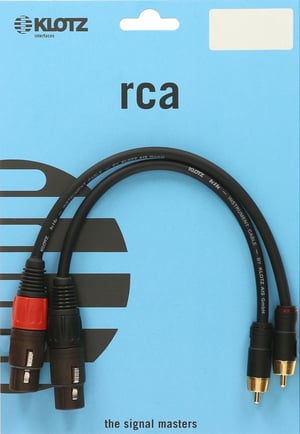 KLOTZ AIS GmbH AL-RF0060 kabel audio 0,6 m RCA XLR (3-pin) Czarny