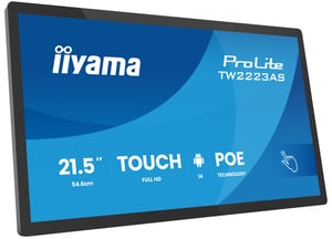 iiyama TW2223AS-B3P signage display Interaktywny płaski panel 54,6 cm (21.5") Wi-Fi 450 cd/m² Full HD Czarny Ekran dotykowy Procesor wbudowany Android 24/7
