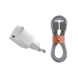 Native Union FAST30-CC-WHZEB-EU Ladegerät für mobile Geräte: Laptop, Smartphone, Tablet, Weiß, Wechselstrom, Schnellladung, Intern