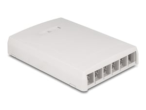 DeLOCK Keystone Surface-Mount Module, 6-port, white
