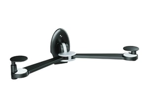 Equip 650500 Audio/Video Equipment Shelf, Black Glass