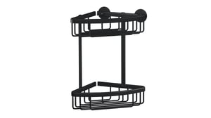 TESA ALUXX BLACK Aluminium För väggmontering Duschhylla