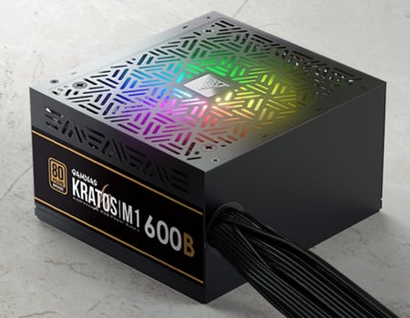 GAMDIAS KRATOS M1-600B moduł zasilaczy 600 W 20+4 pin ATX ATX Czarny