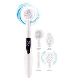 Rio Beauty 4-i-1 roterande borste, vit, batteri