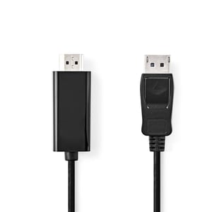 Nedis CCGL37100BK20 adapter kablowy 2 m HDMI Typu A (Standard) DisplayPort Czarny