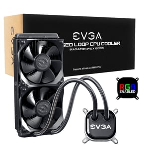 EVGA 400-HY-CL24-V1 PC Cooling System All-in-One 12 cm Liquid CPU Cooler, Black