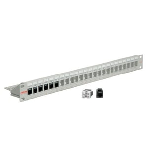 ROLINE Cat.6 19"-Keystone-Patchpanel, hellgrau UTP