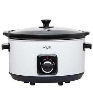 Adler AD 6413W Slow Cooker 5.8 L 290 W White, Black