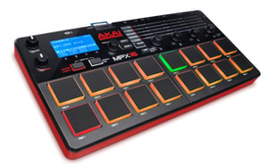 Akai MPX16 DJ-Software-Controller, schwarz, rot