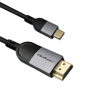 Qoltec 50438 adapter kablowy 2 m USB Type-C HDMI Czarny