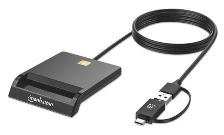 Manhattan 102759 czytnik do kart chipowych USB USB Typu-A Czarny