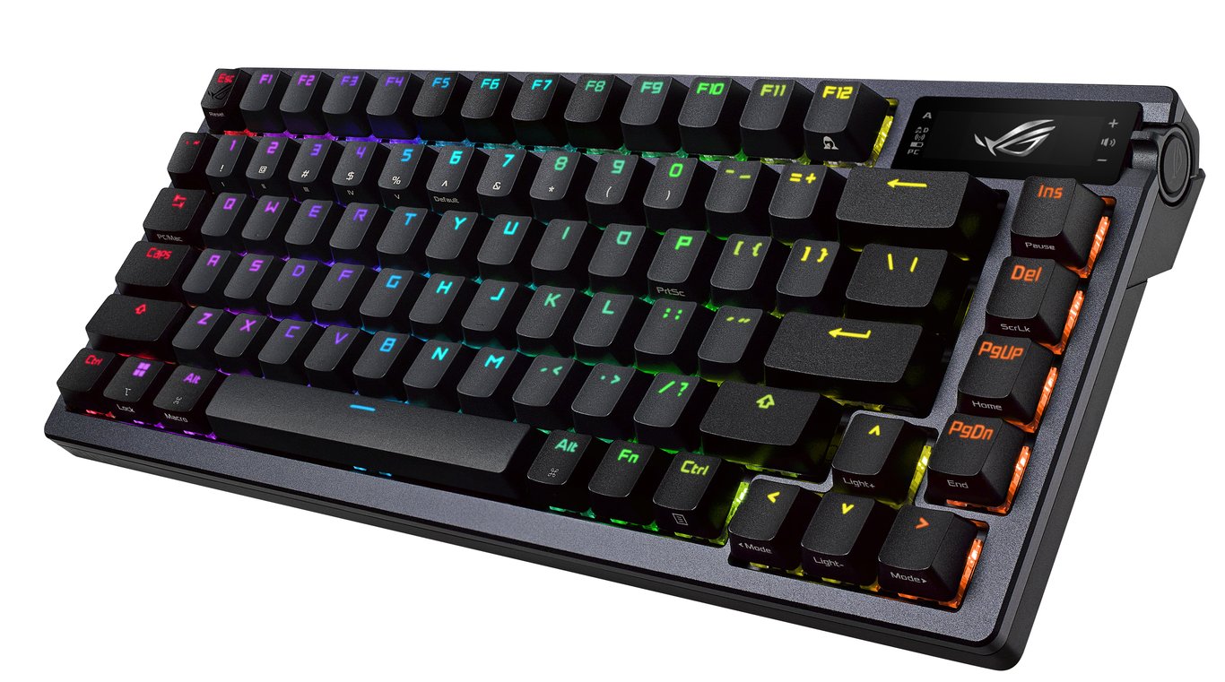 ASUS ROG Azoth klawiatura Gaming USB + RF Wireless + Bluetooth Czarny