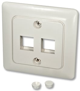 Lindy 60544 Outlet and Switch Frame, White