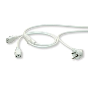 ROLINE 19.08.1023 Power Cable, White, 2 m, CEE7/7, IEC C13