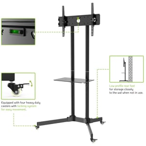 Techly ICA-TR6 uchwyt do telewizorów 165,1 cm (65") Czarny