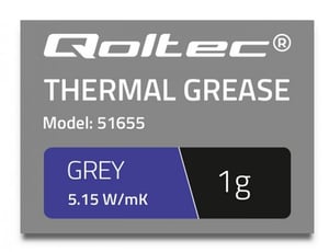 Qoltec 51655 thermal paste, 5.15 W/m·K, 1 g