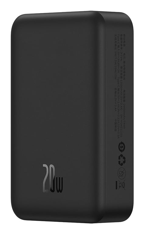 фото Зовнішній акумулятор (павербанк) Baseus Magnetic Mini 20000mAh 20W Black (PPCX150001)