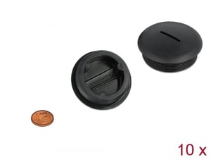 DeLOCK M40 x 1.5 Black Sealing Plug, 10 pieces