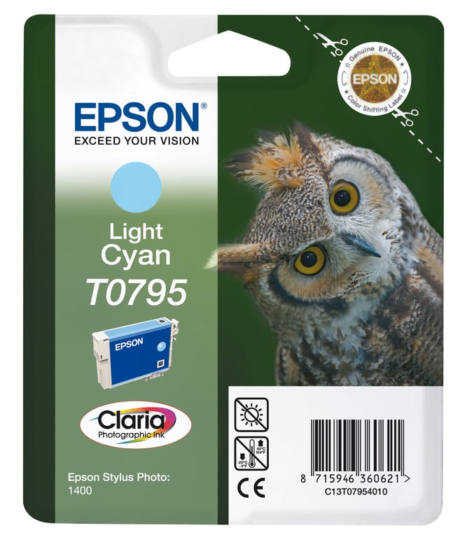 Epson Owl Wkład atramentowy Light Cyan T0795 Claria Photographic Ink