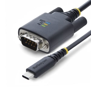 StarTech 1P6FFC-USB-C-SERIAL kabel równoległy Czarny 2 m USB Type-C RS-232