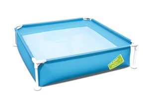 Bestway Steel Pro 56217 Above-Ground Outdoor Pool, Rectangular Frame Pool, 365 L, Blue, Green, Orange