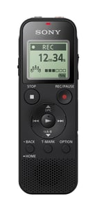 Sony ICD-PX470 Diktiergerät – Interner Speicher und Flash-Speicherkarten – Schwarz