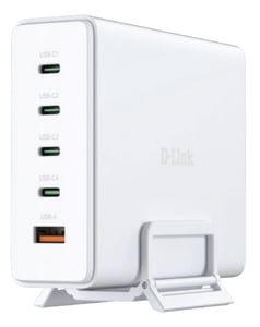D-Link DCF-241 laddare för bärbara enheter, universell, vit, växelström, snabbladdning, intern