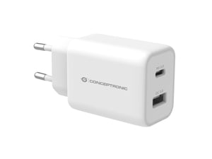 Conceptronic ALTHEA11W Ladegerät für mobile Geräte, universell, weiß, Wechselstrom, Schnellladung, für den Innenbereich