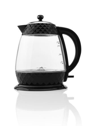 Eta Crystal czajnik elektryczny 1,7 l 2200 W Czarny, Przezroczysty