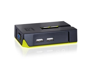 LevelOne KVM-0222 KVM-Switch Schwarz, Grün