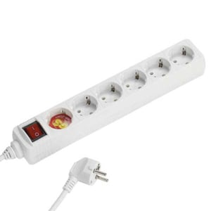 Vivanco VVELSTR6SCHSWWP 1.4 m Power Strip, 6 Outlets, Indoor, White