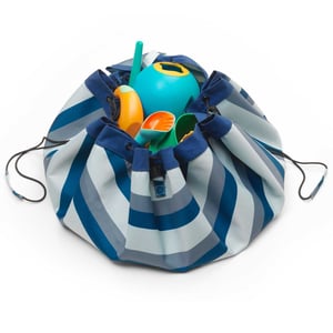 Play&Go Outdoor Stripes Blue/Green Torba do przechowywania zabawek Niebieski, Biały