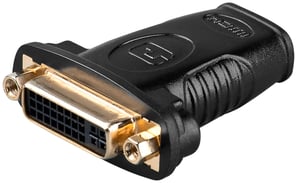 Goobay 68690 HDMI Type-A to DVI-I (24+5-pin) Cable Adapter, Black